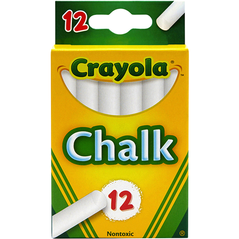 Crayola, White Chalk, 12 Pieces, Case Pack of 36 , Ideal for Bulk Buyers