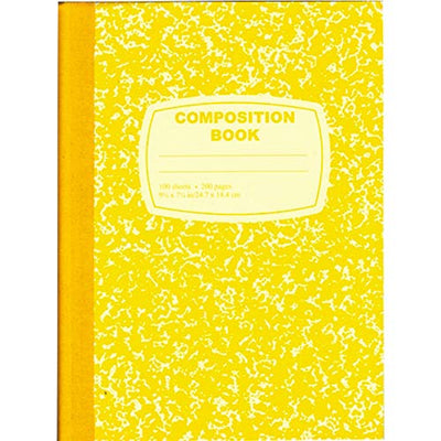 Composition Notebook, 100 Sheets, Yellow, Case Pack of 48, Ideal for Bulk Buyers