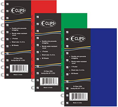 Poly notebook, 4" x 6", 80 sheets, asst. colors, Case Pack of 48, Ideal for Bulk Buyers