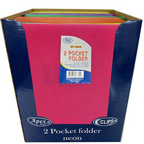 AUKSales 2 Pocket Poly Folder, Snap-in, Neon, Asst. Colors, in Display, Case Pack of 60,  Ideal for Bulk Buyers