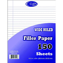 Filler Paper 150 ct, Wide Ruled, Case Pack of 48, Ideal for Bulk Buyers