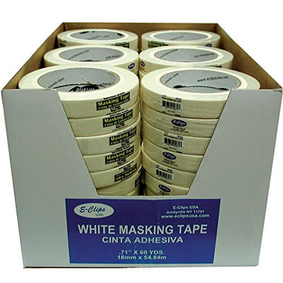 Masking Tape, 0.71"x 60 Yds, Case Pack of 60, Ideal for Bulk Buyers