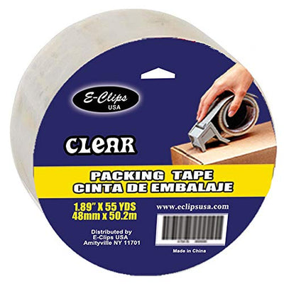 Packing Tape, Clear, 1.89" x 55 Yds Case Pack of 48, Ideal for Bulk Buyers