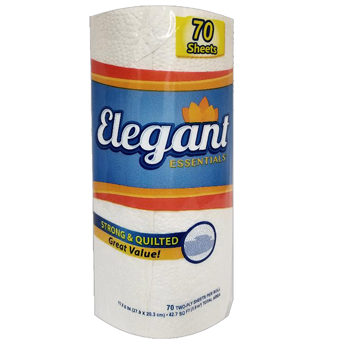 Elegant Paper Towel 70 Two-Ply Sheets Per Roll, Case Pack of 30 , Ideal for Bulk Buyers
