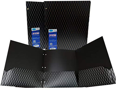 Triface 3 Pocket Folder, Honeycomb Designs, in Display, Case Pack of 36, Ideal for Bulk Buyers