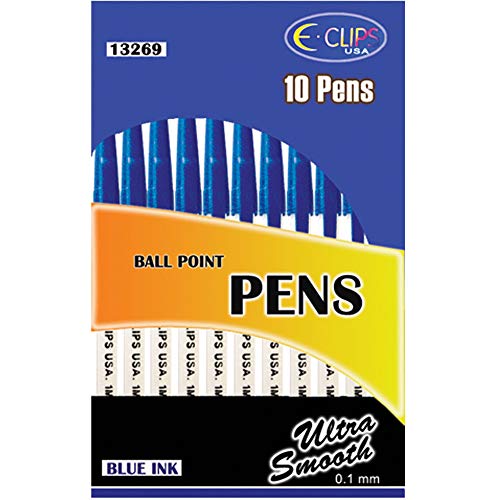 Stick Pens, 10 Pk, Blue Ink, Case Pack of 72, Ideal for Bulk buyers