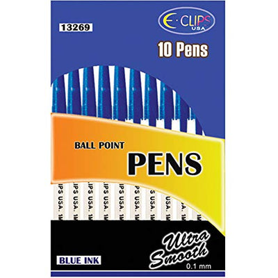 Stick Pens, 10 Pk, Blue Ink, Case Pack of 72, Ideal for Bulk buyers