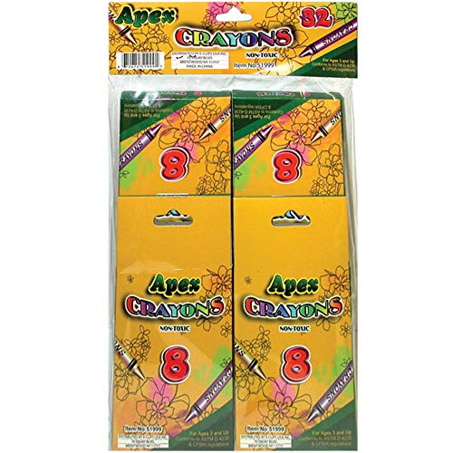 Crayons 8ct. 4pk. Boxed, Case Pack of 48, Ideal for Bulk Buyers