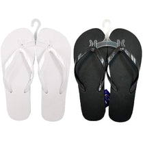 Every Day Flip Flops for Women, Black & White Color, Case Pack of 48