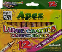 Crayons, Large, 12 ct, Boxed, Case Pack of 24, Ideal for Bulk Buyers