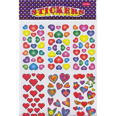 AUKSales Stickers, Hearts Designs, Case Pack of 72, Ideal for Bulk Buyers