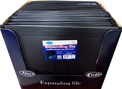 Expanding Document File, Black and Grey, Case Pack of 36, Ideal for Bulk Buyers