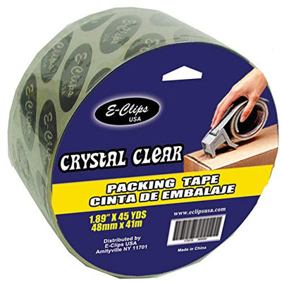 Packing Tape, Crystal Clear, 1.89" x 45 Yds, Case Pack of 48, Ideal for Bulk Buyers