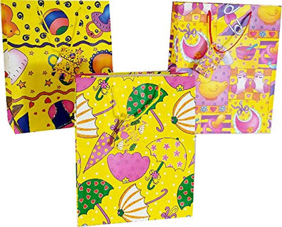 Baby Shower Gift Bag - Matte Finish-AST. Designs Large, Case Pack of 108, Ideal for Bulk Buyers