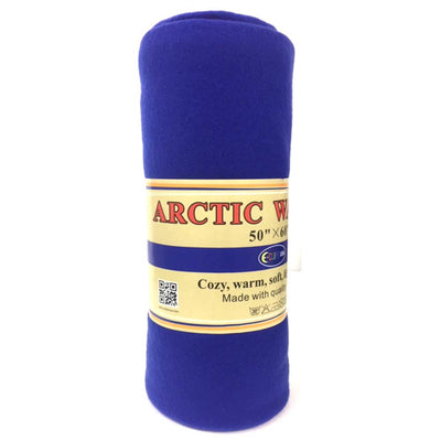 AUKSales Warm Throw Blankets, Navy Blue Color, 50" x 60", Case Pack of 24
