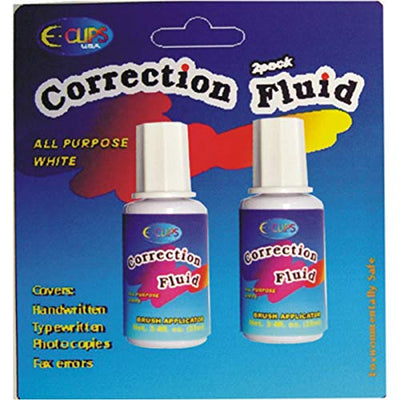 Correction Fluid 2pk, 22ml each, Case Pack of 48, Ideal for Bulk buyers