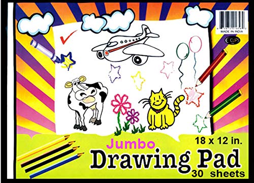 Drawing Pad, 12" x 18", 30 Sheets, Case Pack of 48, Ideal for Bulk Buyers