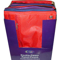 Mesh Zipper Pouch, Double Zipper, Asst. Colors in Display, Case Pack of 48, Ideal for Bulk Buyers