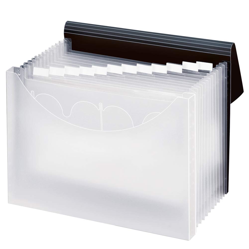 PENDAFLEX 13 Pocket + 1" Document File, Black, Case Pack of 4, Ideal for Bulk Buyers