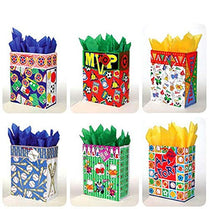 Sports Gift Bags Large - Asst. 6 Asst. Designs, Case Pack of 216, Ideal for Bulk Buyers