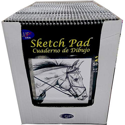 Sketch Pad, 7" x 11", 20 Sheets, Case Pack of 36, Ideal for Bulk Buyers