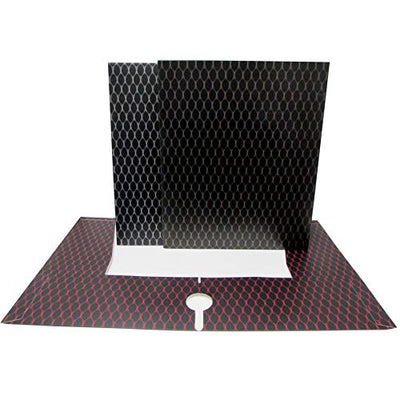 AUKSales 4 Pockets Folders, Honeycomb Design : Gold, Silver, Burgundy, with Holes, Case Pack of 48, Ideal for Bulk Buyers
