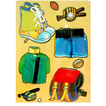 Childrens Wooden Puzzles, Asst. Dress-up Designs, Case Pack of 48, Ideal for Bulk Buyers