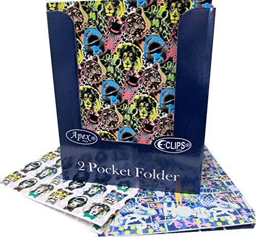 AUKSales 2 Pockets, folders, Assorted Urban Designs, 3 Holes, Case Pack of 48, Ideal for Bulk Buyers