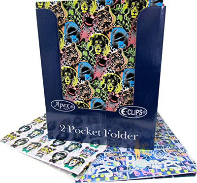 AUKSales 2 Pockets, folders, Assorted Urban Designs, 3 Holes, Case Pack of 48, Ideal for Bulk Buyers