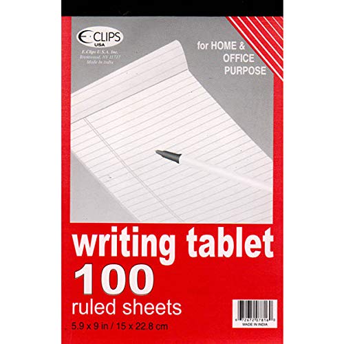 Writing Tablet, 6" x 9", 100 Sheets, Case Pack of 48, Ideal for Bulk Buyers