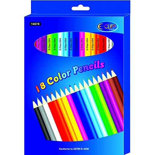 Coloring Pencils, 18 count - Boxed, Case Pack of 48, Ideal for Bulk Buyers