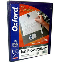 Oxford Twin Pocket Laminated Folders,Purple, Case Pack of 8, Ideal for Bulk Buyers