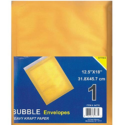 Bubble Envelope, Peel & Seal, 12.5" x 18", Case Pack of 48, Ideal for Bulk Buyers