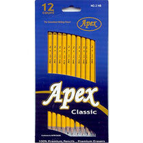 APEX Classic #2 Pencils, 12pk, Boxed, Sharpened, Case Pack of 72, Ideal for Bulk Buyers