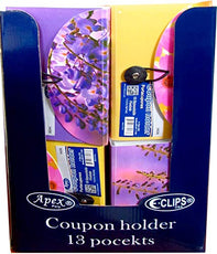 Coupon File, 13 Pockets, Assorted Designs, Case Pack of 48, Ideal for Bulk Buyers