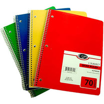 1 Subject Quad Notebook -70 sheets, Asst. Colors, Case Pack of 48, Ideal for Bulk Buyers