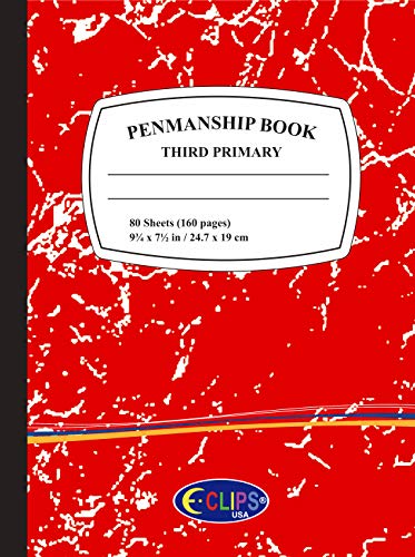Penmanship Books, Third Primary, Red, Case Pack of 48, Ideal for Bulk Buyers