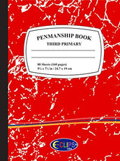 Penmanship Books, Third Primary, Red, Case Pack of 48, Ideal for Bulk Buyers