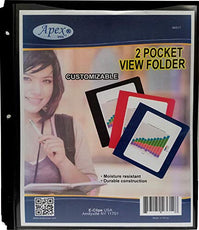 View Folders, 2 Pockets, Black, Navy Blue, red, White, Case Pack of 48, Ideal for Bulk Buyers