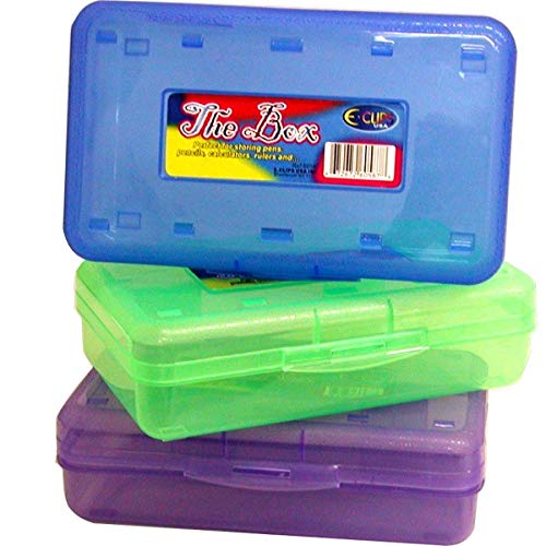 Pencil Box,"The Box", Assorted Colors, Case Pack of 48, Ideal for Bulk Buyers
