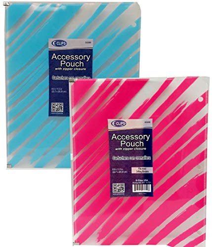 Binder Accessory Pouch, Neon Colors : Yellow, Hot Pink, Blue, Orange in Display, Case Pack of 60,