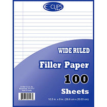 Filler Paper, 100 Count, Wide Ruled, Case Pack of 60, Ideal for Bulk Buyers