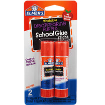 ELMERS Washable Glue Stick 2pk, (Disappearing purple) , Case Pack of 48, Ideal for Bulk Buyers