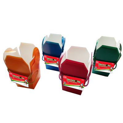Take Out Gift Boxes, 3pk. Asst. designs. 4" x 4"x 4" , Case Pack of 24, Ideal for Bulk Buyers