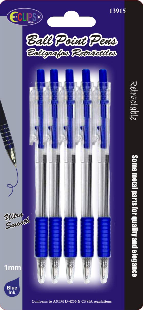 Ball point pen, 5pk, Case Pack of 48, Ideal for Bulk buyers