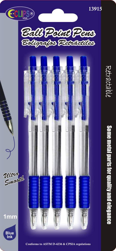 Ball point pen, 5pk, Case Pack of 48, Ideal for Bulk buyers
