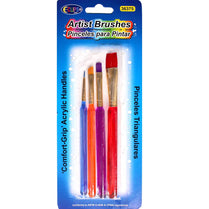 Comfort Grip Artist Brushes with Acrylic Handles (Units per case: 48) , Ideal for Bulk Buyers