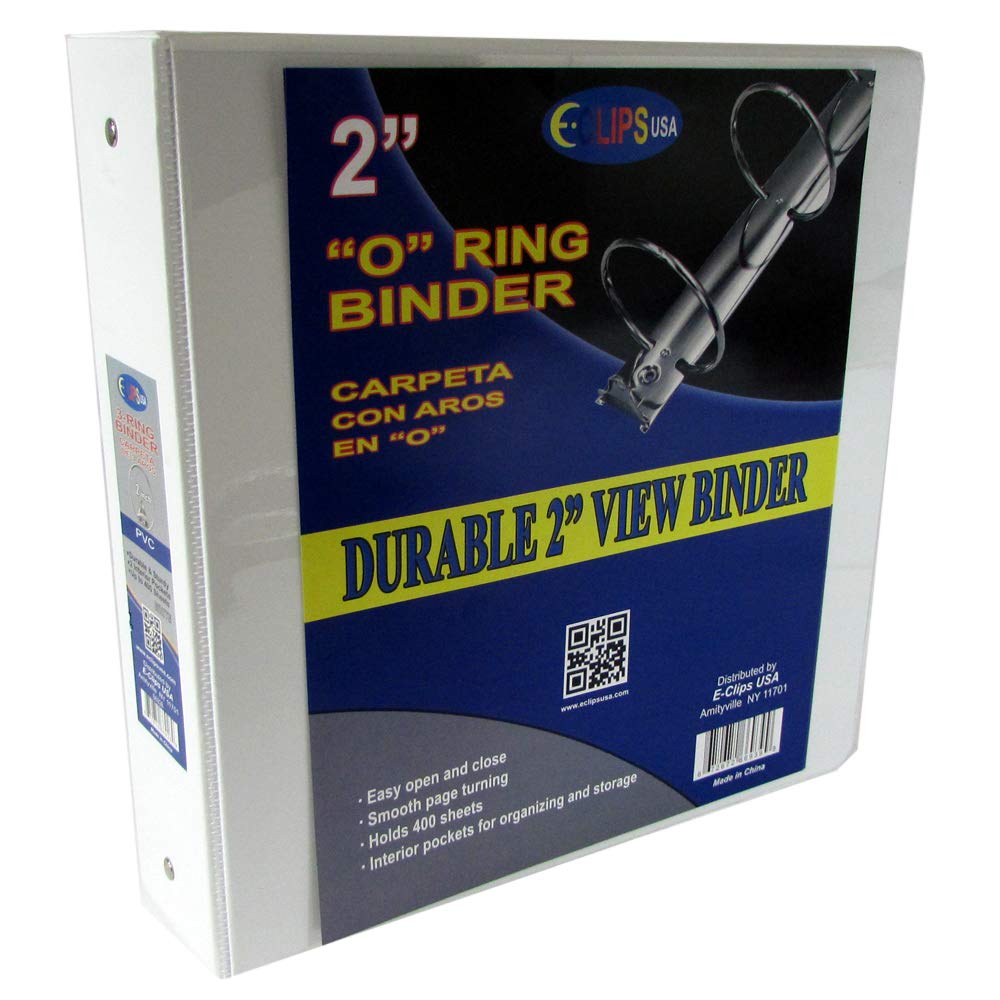 2" Vinyl Binder, White, Case Pack of 12, Ideal for Bulk Buyers
