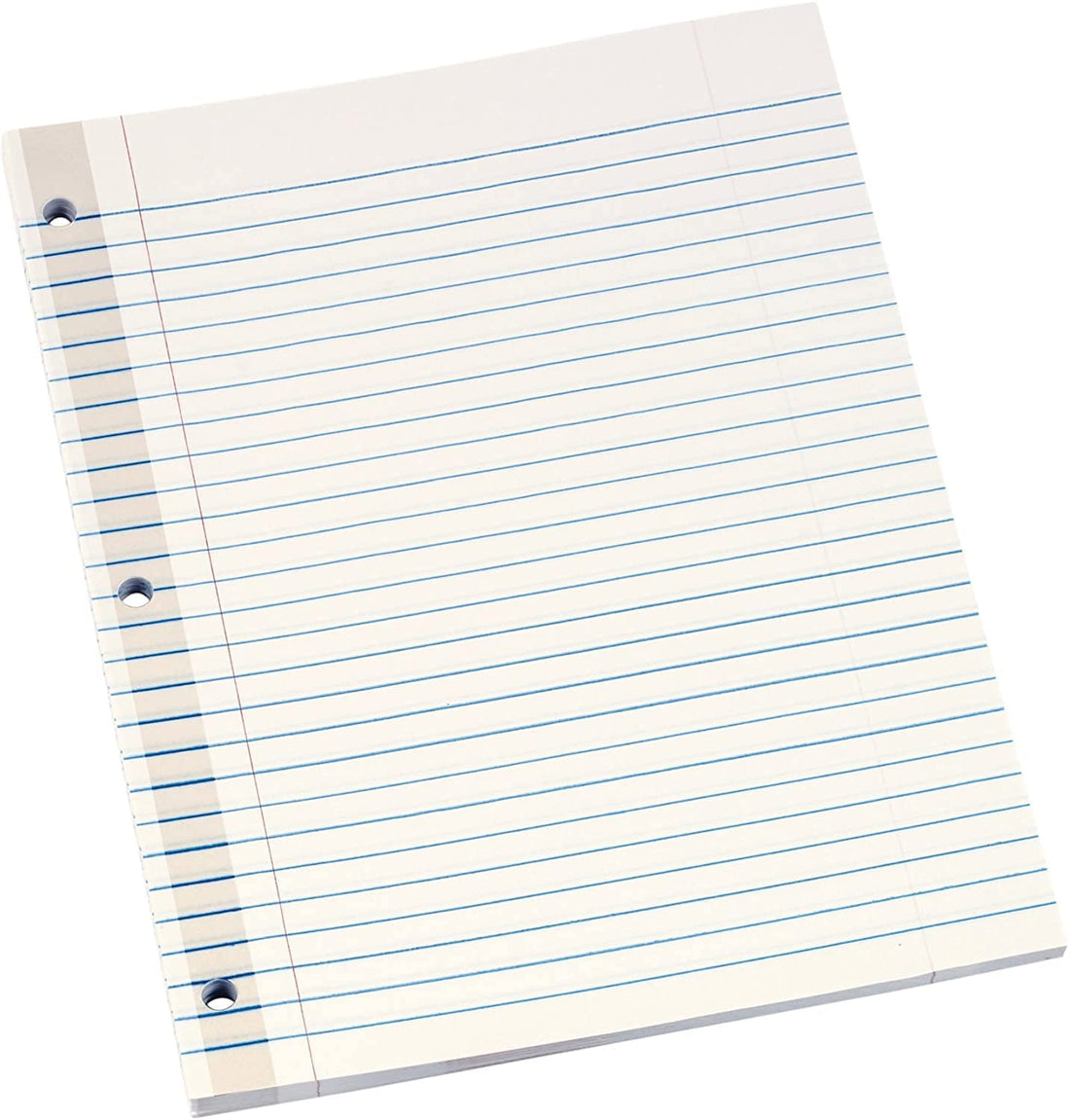 TOPS Loose Leaf Paper, Reinforced Filler Paper, Wide Ruled, 3 Hole Punched, 10-1/2" x 8", 150 Sheets/Pack, White, 12 Pack