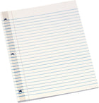 TOPS Loose Leaf Paper, Reinforced Filler Paper, Wide Ruled, 3 Hole Punched, 10-1/2" x 8", 150 Sheets/Pack, White, 12 Pack